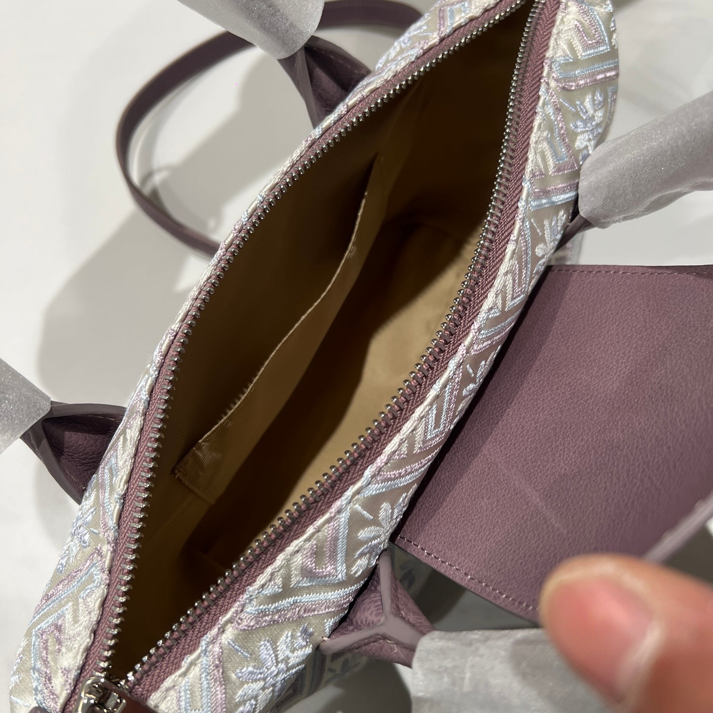 Guangxi Zhuang Brocade Genuine Top-Grain Cowhide Yuanbao Bag Crossbody Bag