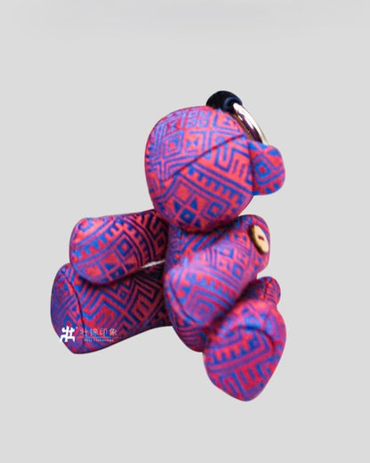 Guangxi Zhuang Brocade  Bear-Shaped Bag Charm Creative Ornament
