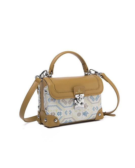 Guangxi Zhuang Brocade Square Box Bag Handheld Crossbody Bag (Includes Embroidered Ball)