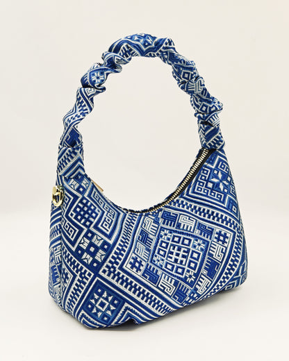 Guangxi Zhuang Brocade Pleated Cloud Clutch Bag