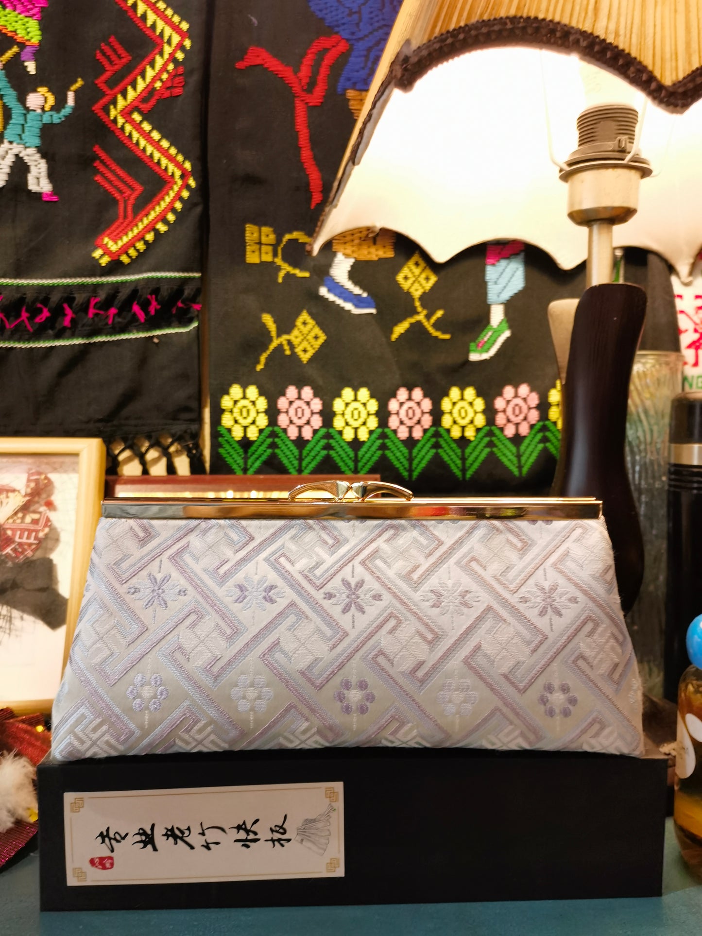 Guangxi Zhuang Brocade Baguette Handbag