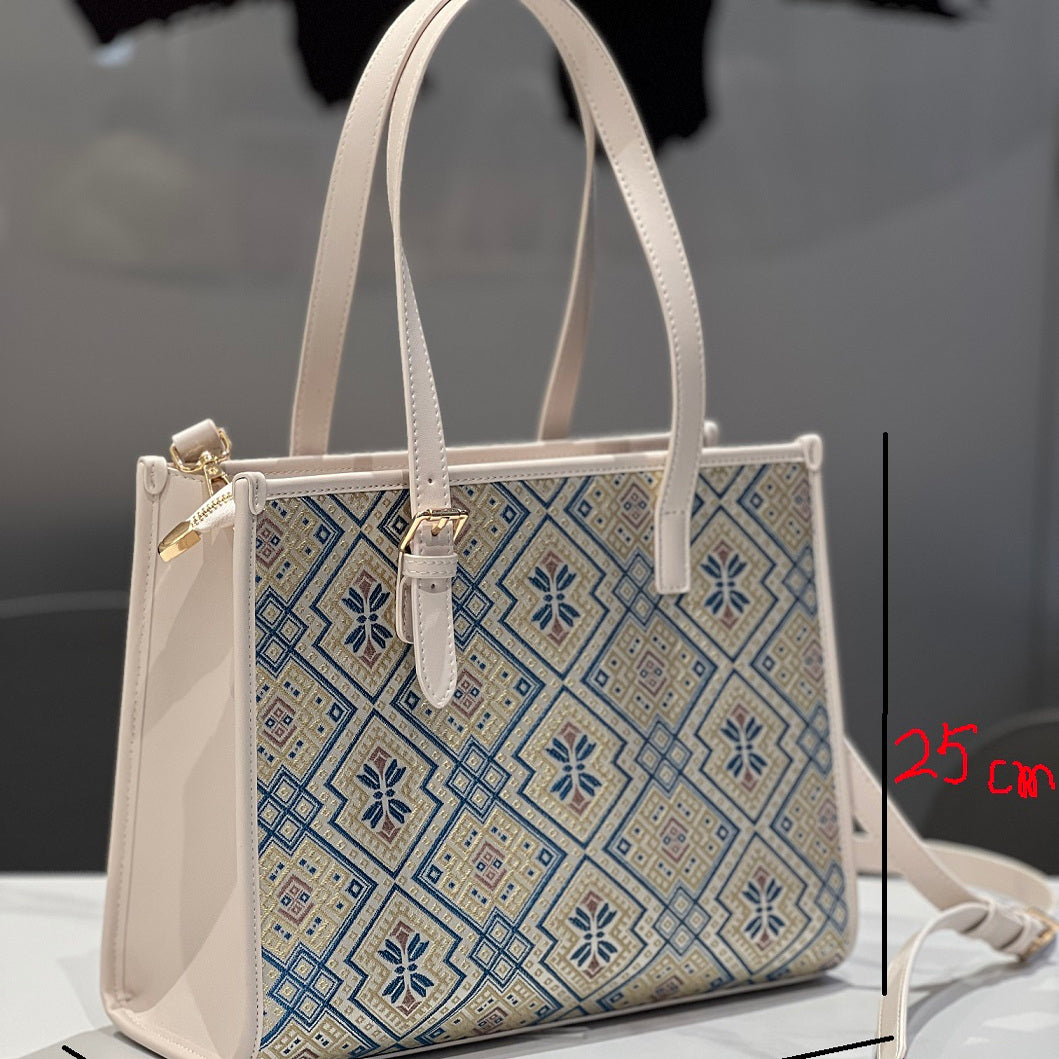 Guangxi Zhuang Brocade Tote Bag - Large Capacity Handheld Crossbody Bag