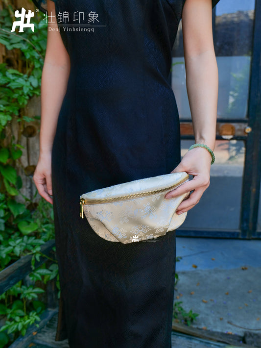 Guangxi Zhuang Brocade Yuanbao Small Crossbody Bag