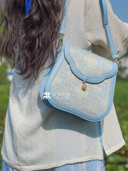 Guangxi Zhuang Brocade Lotus Scented Single-Shoulder Crossbody Bag