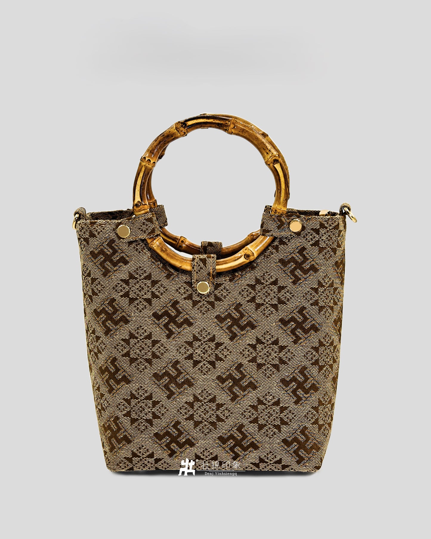 Guangxi Zhuang Brocade Bamboo Hoop Handbag Crossbody Bag