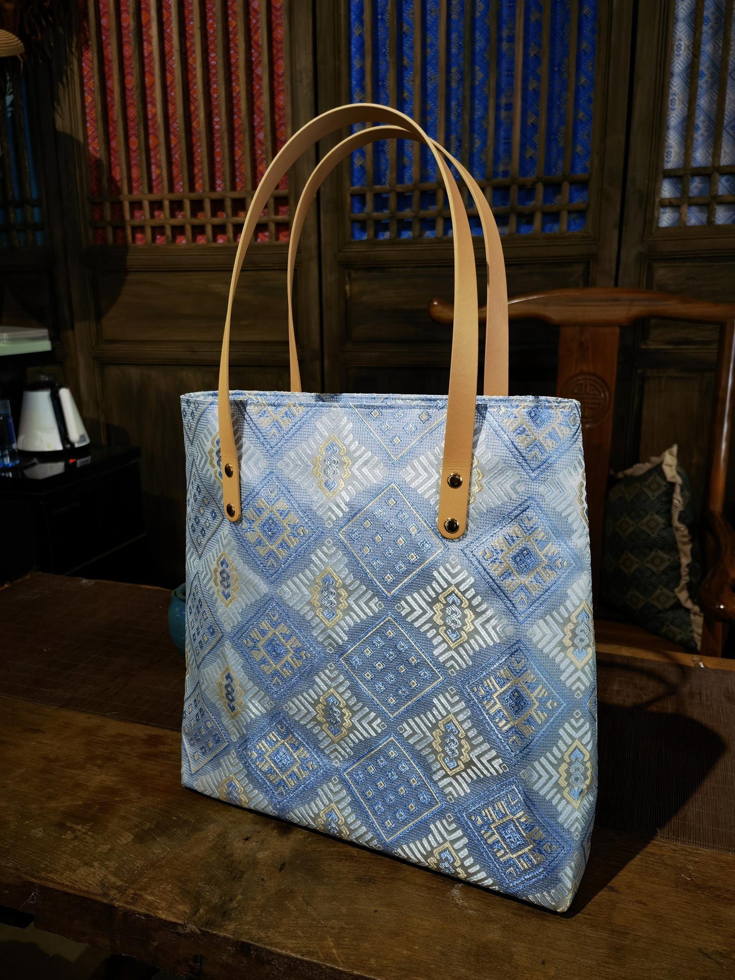 Guangxi Zhuang Brocade Shoulder Bag Tote Commuter Large Capacity