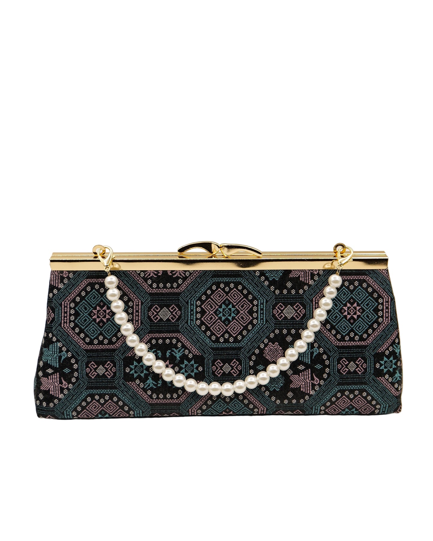 Guangxi Zhuang Brocade Baguette Handbag
