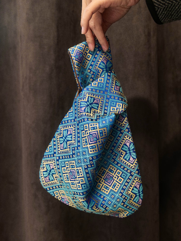 Guangxi Zhuang Brocade Printed Wristlet Bag