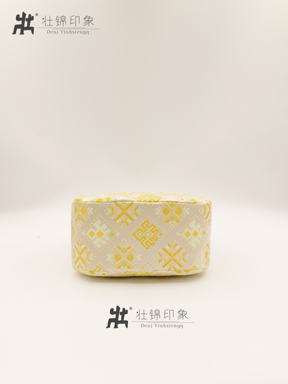 Guangxi Zhuang Brocade Handle Bag, Shoulder Crossbody Bag, Handbag