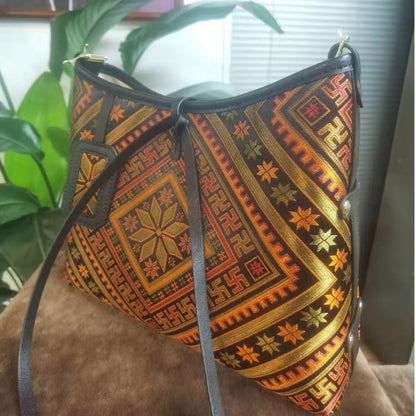Guangxi Zhuang Brocade Dragon Whisker Bag Crossbody Tote