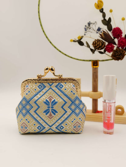 Guangxi Zhuang Brocade Crossbody Bag with 10cm Coin Flap