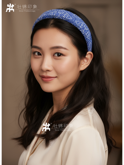 Guangxi Zhuang Brocade High-Crown Sponge Hairband