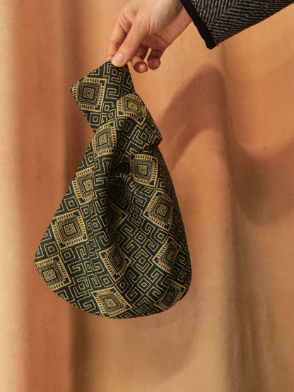 Guangxi Zhuang Brocade Printed Wristlet Bag