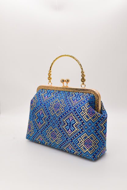 Guangxi Zhuang Brocade Three-Flower Clutch Handbag Crossbody Bag