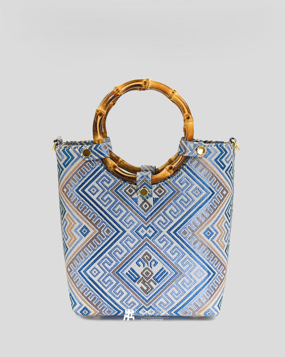 Guangxi Zhuang Brocade Bamboo Hoop Handbag Crossbody Bag