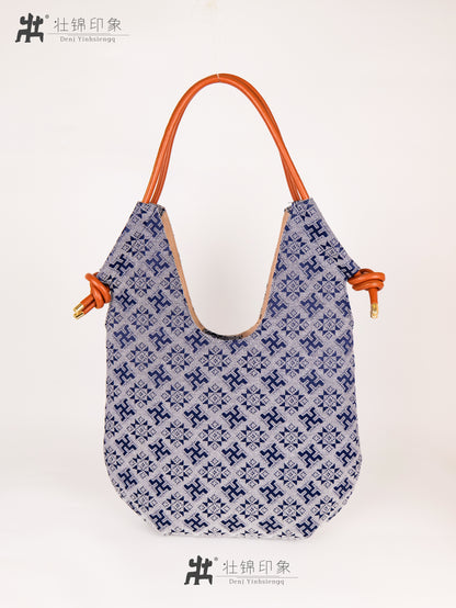Guangxi Zhuang Brocade Large Capacity U-Shaped Handbag Shoulder Bag