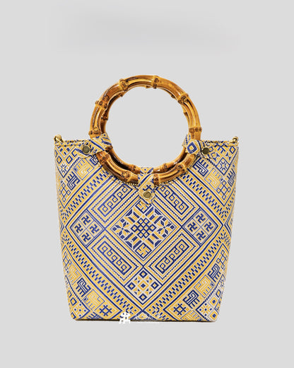 Guangxi Zhuang Brocade Bamboo Hoop Handbag Crossbody Bag