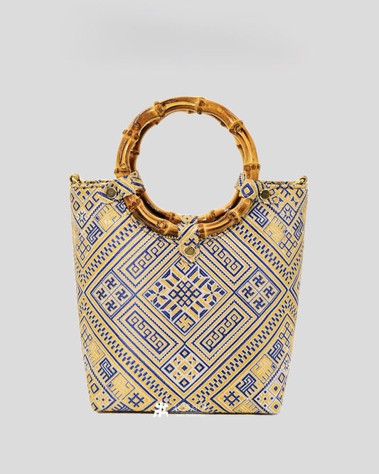 Guangxi Zhuang Brocade Bamboo Hoop Handbag Crossbody Bag