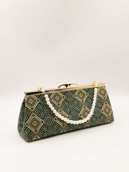 Guangxi Zhuang Brocade Baguette Handbag