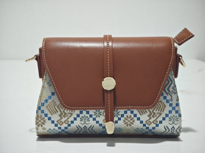 Guangxi Zhuang Brocade Shoulder Bag Crossbody Bag Waterproof, Stain-Resistant, Snag-Resistant