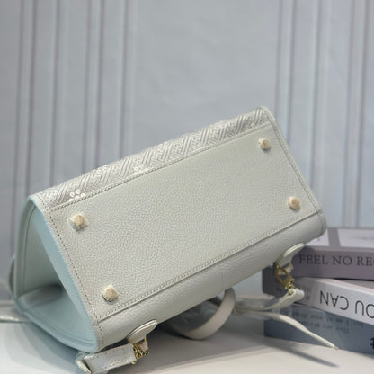 Guangxi Zhuang Brocade Backpack Top-Grain Cowhide Leather (Includes Embroidered Ball)