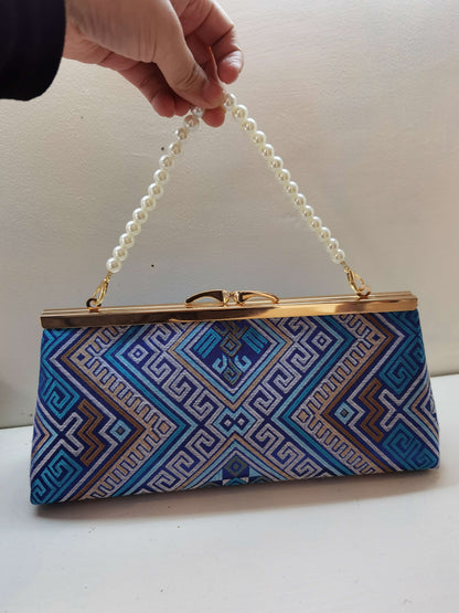 Guangxi Zhuang Brocade Baguette Handbag